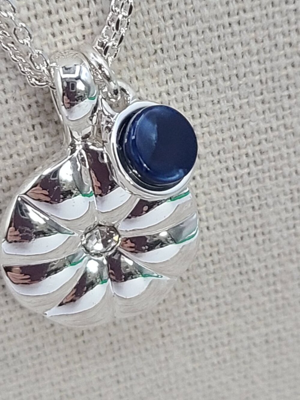 Loft Outlet Necklace Silver Tone Blue Beading Layered - Picture 5 of 12